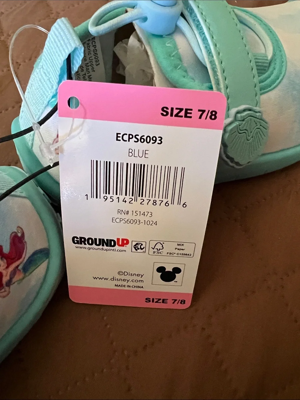 Toddler Disney Little Mermaid water swim Shoes